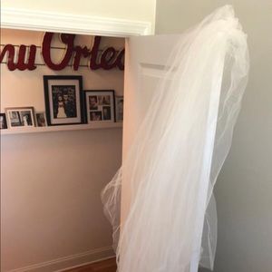 Vera Wang Raw Edge Bridal Veil from David’s Bridal